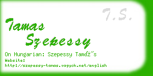 tamas szepessy business card